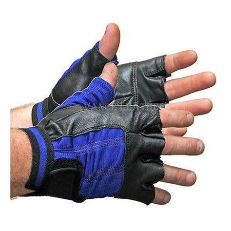 Image: Vance VL428 Men's Black Shorty Stretch Leather Gloves